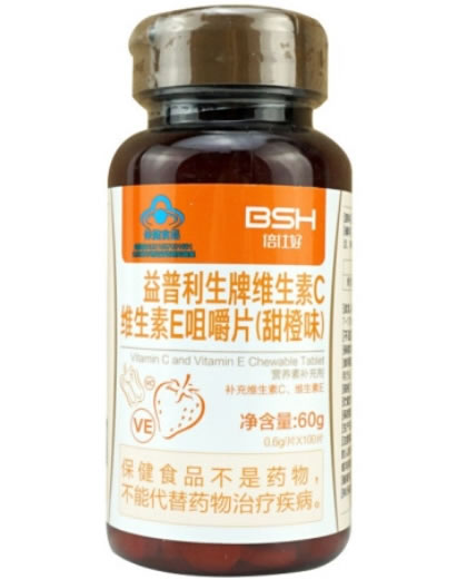 倍仕好益普利生牌维生素C维生素E咀嚼片(甜橙味)招商代理 100片