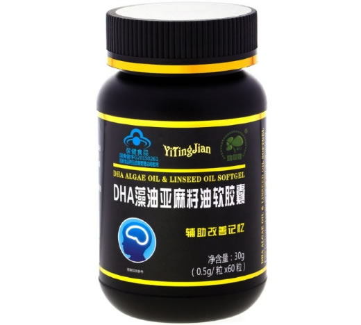 百合康牌DHA藻油亚麻籽油软胶囊