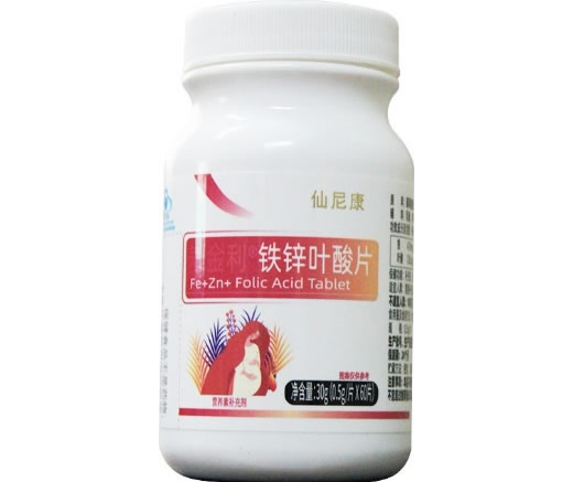 仙尼康麦金利®铁锌叶酸片招商代理 60片