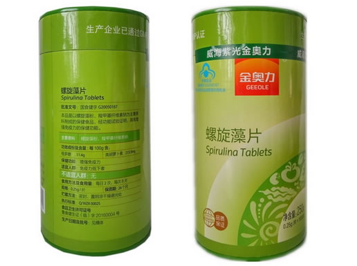 清华紫光金奥力牌三达紫光螺旋藻片招商代理 1000片