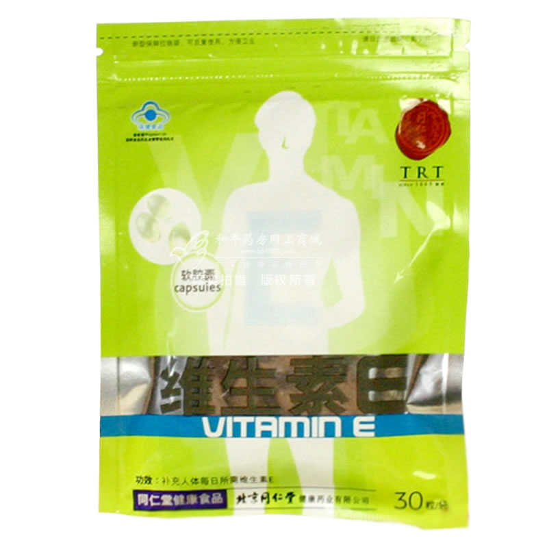 总统牌维生素E软胶囊招商代理 :总统牌维生素E软胶囊 400mg*30粒 北京同仁堂健康药业
