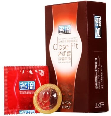名流紧绷套激情爽滑安全套避孕套招商代理 6片 上海名邦橡胶制品
