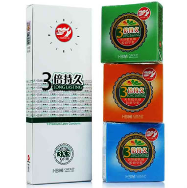 倍力乐3倍持久天然胶乳橡胶避孕套招商代理 9只 桂林恒保健康用品