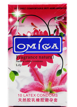 欧米加易戴系列百合香味天然胶乳橡胶避孕套招商代理 易戴系列百合香味 10只