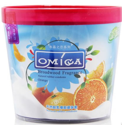 水晶之恋系列乐活橙香天然胶乳橡胶避孕套招商代理 72只