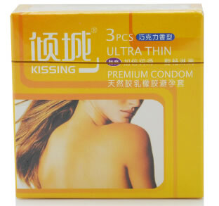 倾城巧克力香型天然胶乳橡胶避孕套招商代理 巧克力香型 3只 天津中生