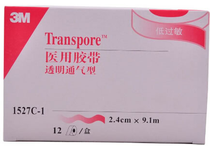 医用胶带(Medical Tape)招商代理 透明通气型2.4cm*9.1m*12卷 明尼苏达矿业