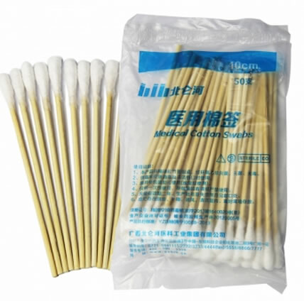 北仑河医用棉签招商代理 10cm*50支 广西巨龙医疗器械