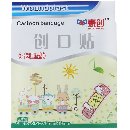 豪创创口贴招商代理 卡通型 6片装