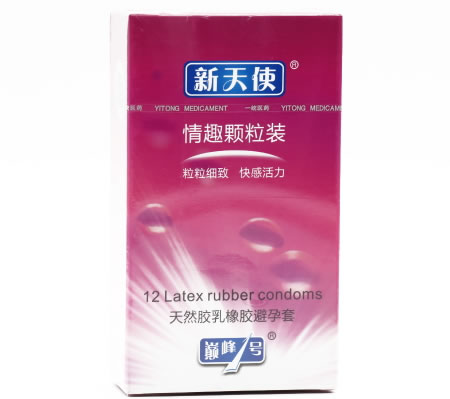 新天使/巅峰1号天然胶乳橡胶避孕套招商代理 12只 情趣颗粒装