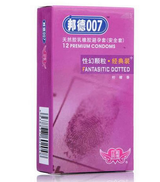 邦德007天然胶乳橡胶避孕套招商代理 12只装 性幻颗粒-经典装
