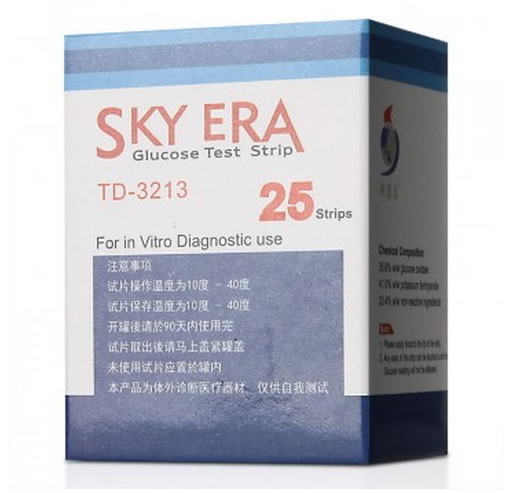 SKY ERA血糖试纸(葡萄糖氧化酶法)招商代理 25片