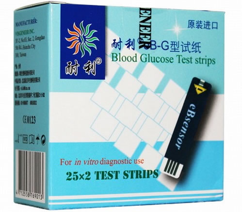 耐利乐生血糖试纸(葡萄糖氧化酶法)招商代理 25片*2瓶 台湾