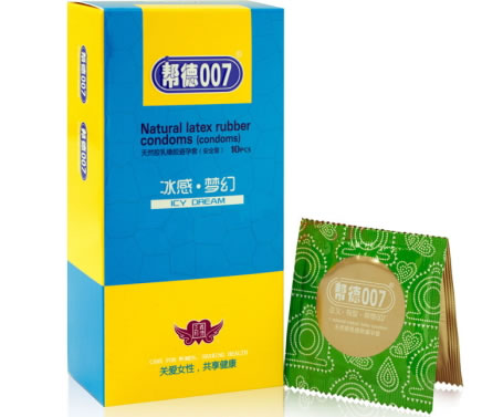邦德007天然胶乳橡胶避孕套招商代理 10只(梦幻冰感)