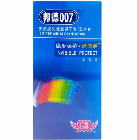 邦德007天然胶乳橡胶避孕套招商代理 12只