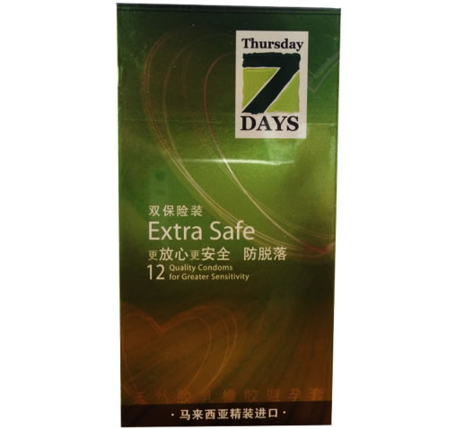 7DAYS天然胶乳橡胶避孕套招商代理 12只