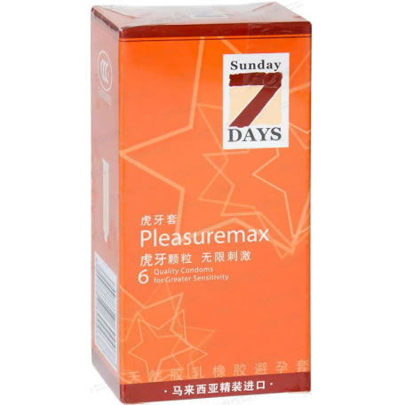 7DAYS天然胶乳橡胶避孕套招商代理 6只