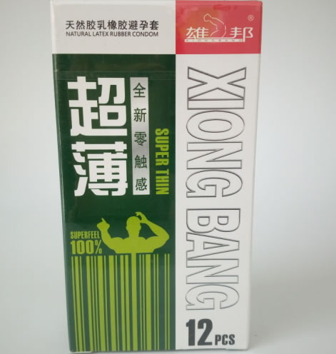 雄邦天然胶乳橡胶避孕套招商代理 12只 鸿发乳胶制品