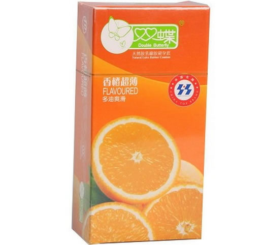 双蝶香橙超薄天然胶乳橡胶避孕套招商代理 10只 青岛双蝶集团