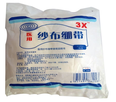 3X医用纱布绷带招商代理 6*600cm*2卷 湖南福尔康