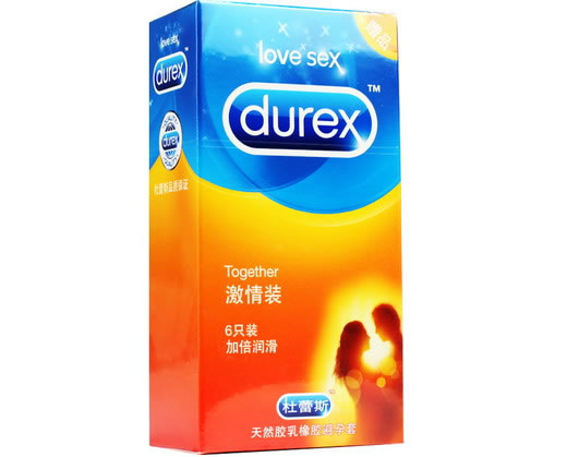 杜蕾斯天然胶乳橡胶避孕套招商代理 6只装 激情装