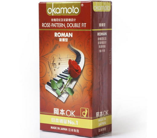 冈本OK避孕套 浪漫型天然胶乳橡胶避孕套招商代理 浪漫型 10片装 日本