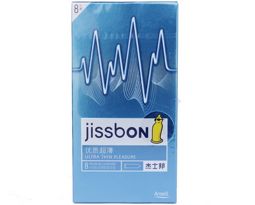杰士邦天然胶乳橡胶避孕套招商代理 8只 优质超薄