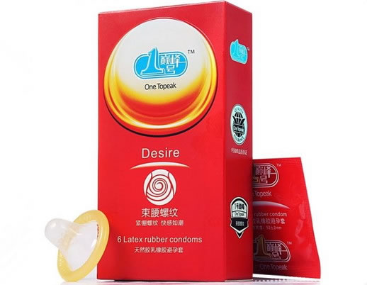 巅峰1号束腰螺纹避孕套招商代理 6只 上海大启医疗器械