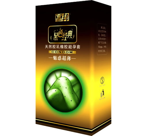 高邦黑色经典魅惑超薄天然胶乳橡胶避孕套招商代理 12只(光面) 桂林乳胶厂