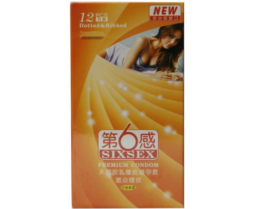 第6感安全套激点螺纹什锦果香天然胶乳橡胶避孕套招商代理 12只 马来西亚