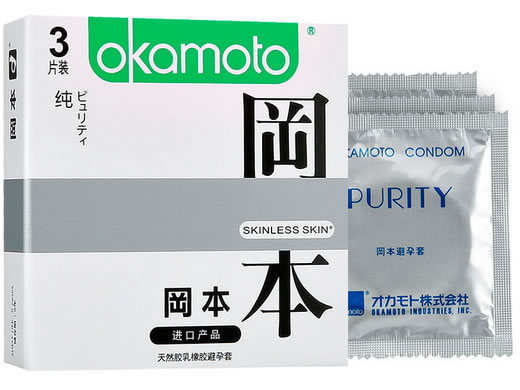 冈本避孕套 纯天然胶乳橡胶避孕套招商代理 纯 3只 日本
