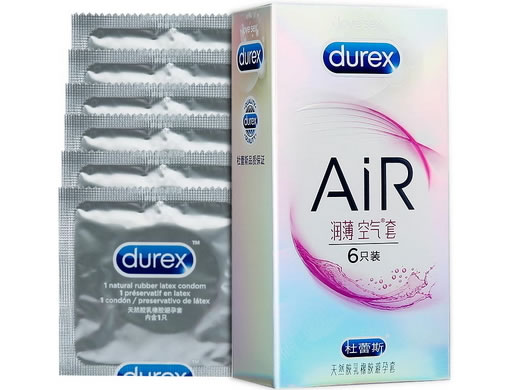 杜蕾斯天然胶乳橡胶避孕套招商代理 6只装 AiR润薄空气套