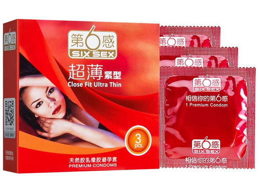 第6感天然胶乳橡胶避孕套招商代理 3只装 马来西亚