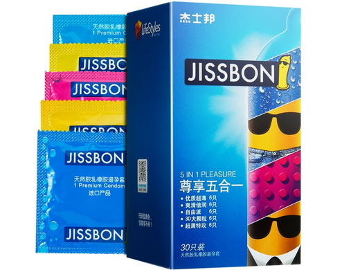 杰士邦天然胶乳橡胶避孕套招商代理 30只装 泰国