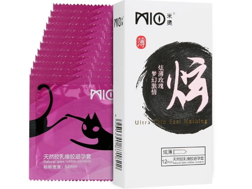 米奥天然胶乳橡胶避孕套招商代理 12只 玫瑰香