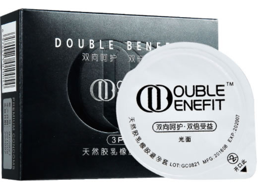 DOUBLE BENEFIT天然胶乳橡胶避孕套招商代理 3只装 花香