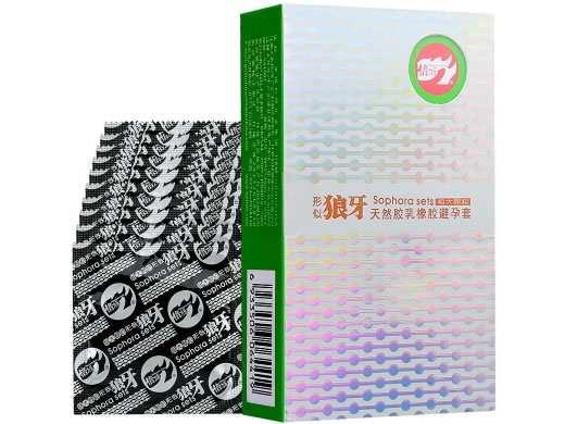 倍力乐狼牙套 冰感型天然胶乳橡胶避孕套招商代理 冰感型 10只