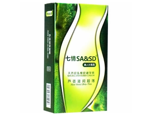 七情天然胶乳橡胶避孕套招商代理 芦荟滋润超薄 10只