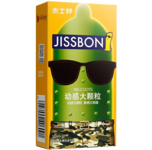 杰士邦天然胶乳橡胶避孕套招商代理 10只 动感大颗粒