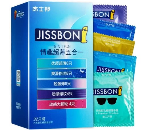 杰士邦天然胶乳橡胶避孕套招商代理 32只