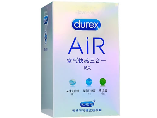 杜蕾斯/AiR/空气天然胶乳橡胶避孕套招商代理 16只 快感三合一
