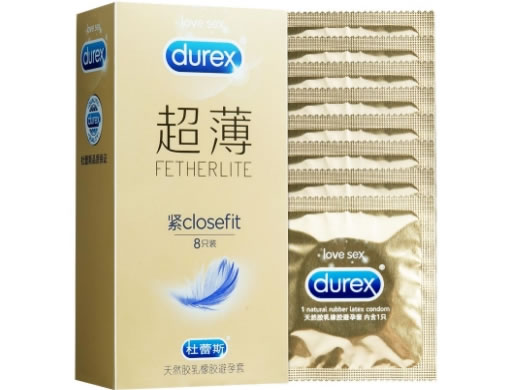 杜蕾斯天然胶乳橡胶避孕套招商代理 8只装