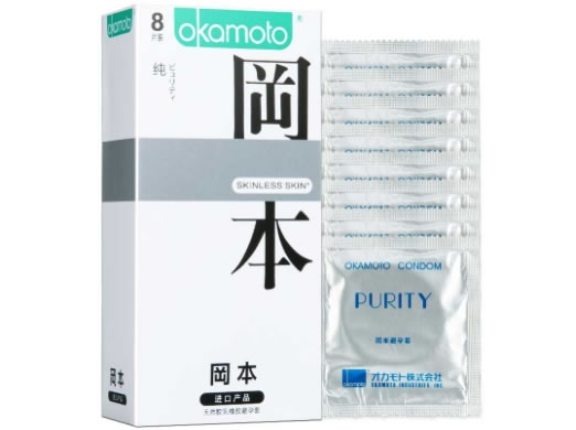 冈本天然胶乳橡胶避孕套招商代理 8只 日本