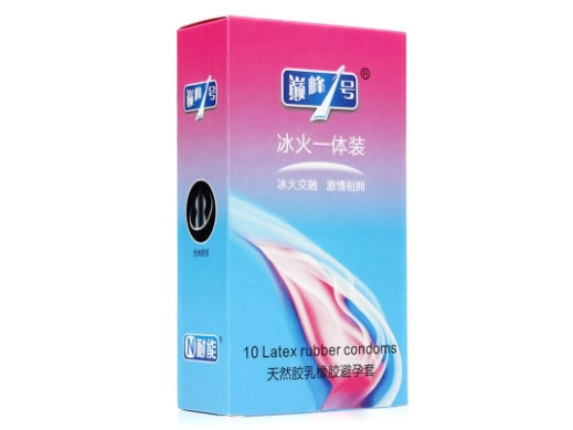 巅峰1号冰火一体装天然胶乳橡胶避孕套 招商代理 冰火一体装 10只 茂名市江源乳胶
