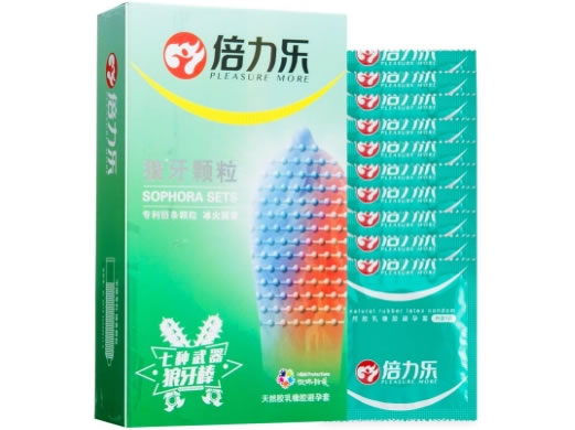 倍力乐狼牙套 冰热型天然胶乳橡胶避孕套招商代理 冰热型避孕套 10只