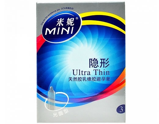米妮天然胶乳橡胶避孕套招商代理 3只装(光面型)