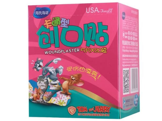 创口贴招商代理 5片*20袋 卡通型 青岛海诺生物