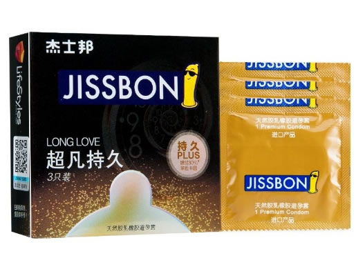杰士邦天然胶乳橡胶避孕套招商代理 超凡持久 3只装