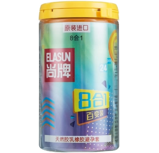 尚牌避孕套8合1百变装天然乳胶橡胶避孕套招商代理 24只 泰国