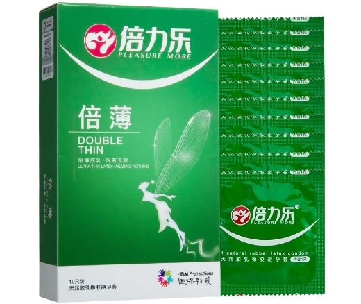 倍力乐倍薄型天然胶乳橡胶避孕套招商代理 10只
